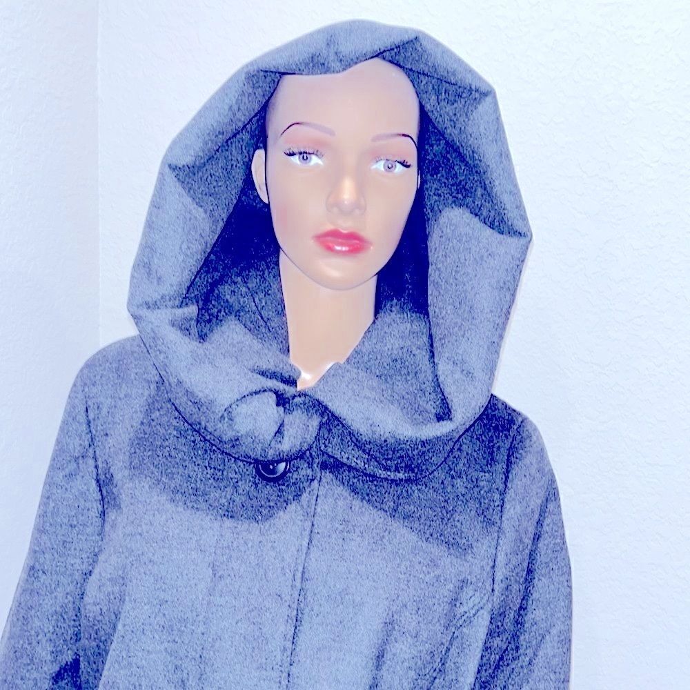 Nwt Vintage New York and company belted hooded coat - Picture 2 of 8